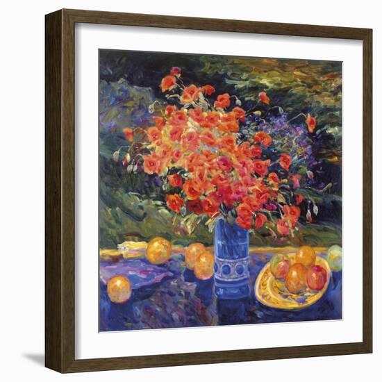 Still Life with Poppy-Malva-Framed Giclee Print