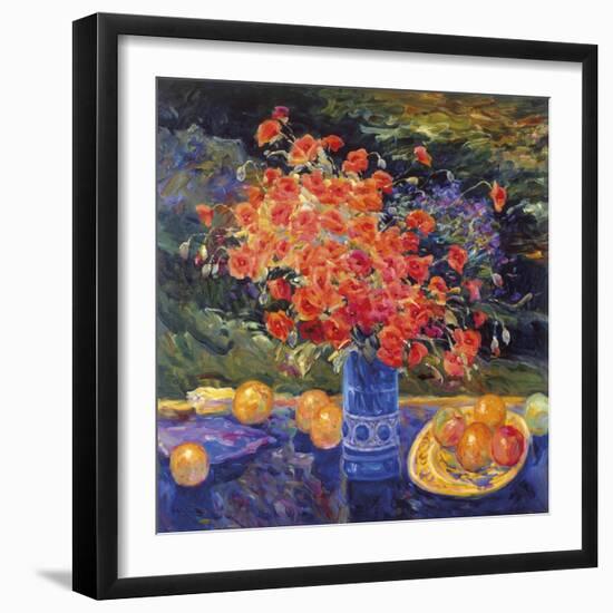 Still Life with Poppy-Malva-Framed Giclee Print