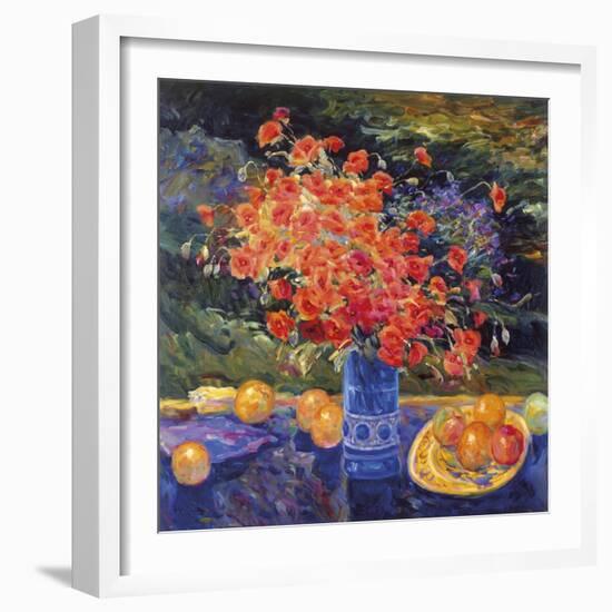 Still Life with Poppy-Malva-Framed Giclee Print