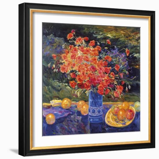 Still Life with Poppy-Malva-Framed Giclee Print