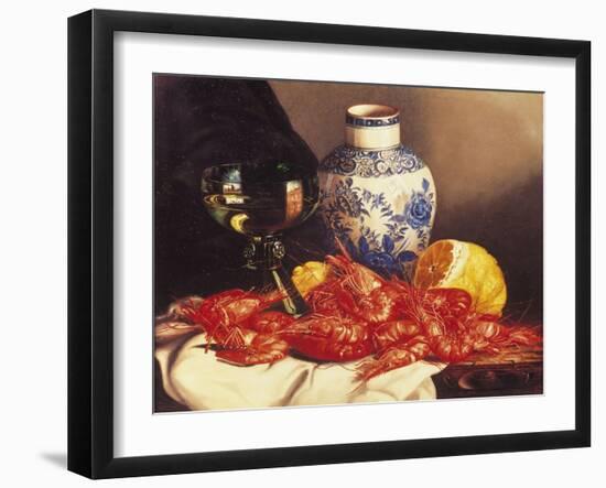 Still Life with Prawns-Edward Ladell-Framed Giclee Print