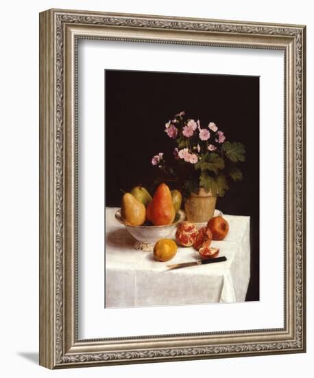 Still Life with Primroses and Pears-Henri Fantin-Latour-Framed Giclee Print