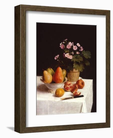 Still Life with Primroses and Pears-Henri Fantin-Latour-Framed Giclee Print