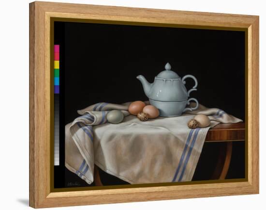 Still Life with Quail Eggs-Catherine Abel-Framed Premier Image Canvas