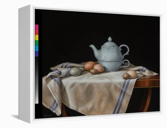 Still Life with Quail Eggs-Catherine Abel-Framed Premier Image Canvas