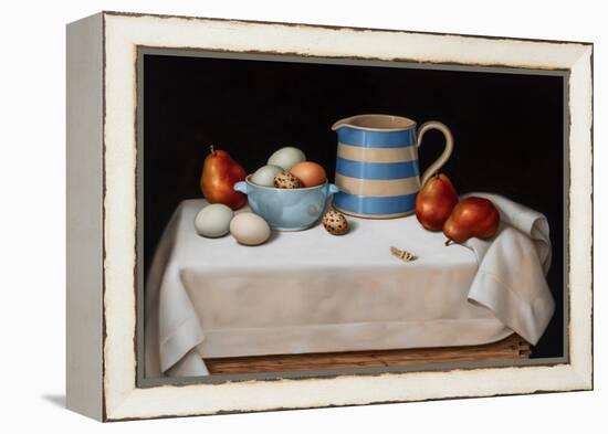 Still Life with Quail Feather, 2019 (Oil on Linen)-Catherine Abel-Framed Premier Image Canvas