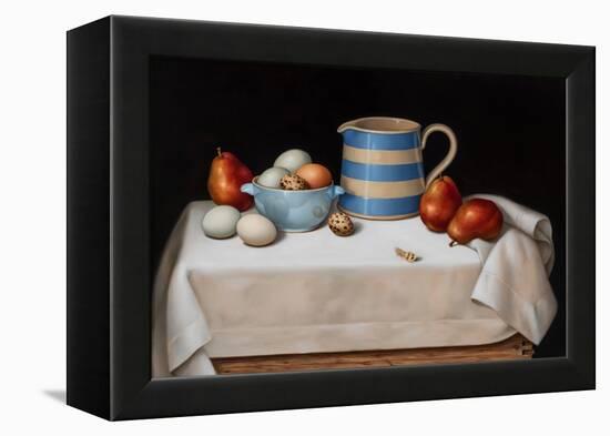 Still Life with Quail Feather, 2019 (Oil on Linen)-Catherine Abel-Framed Premier Image Canvas