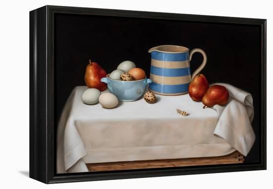 Still Life with Quail Feather, 2019 (Oil on Linen)-Catherine Abel-Framed Premier Image Canvas