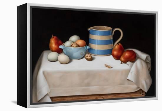 Still Life with Quail Feather, 2019 (Oil on Linen)-Catherine Abel-Framed Premier Image Canvas