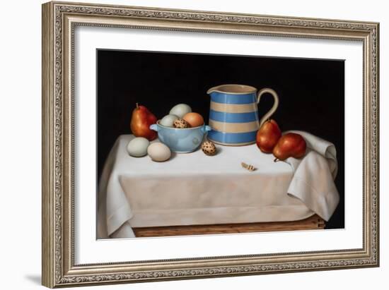 Still Life with Quail Feather, 2019 (Oil on Linen)-Catherine Abel-Framed Giclee Print