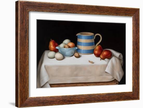Still Life with Quail Feather, 2019 (Oil on Linen)-Catherine Abel-Framed Giclee Print