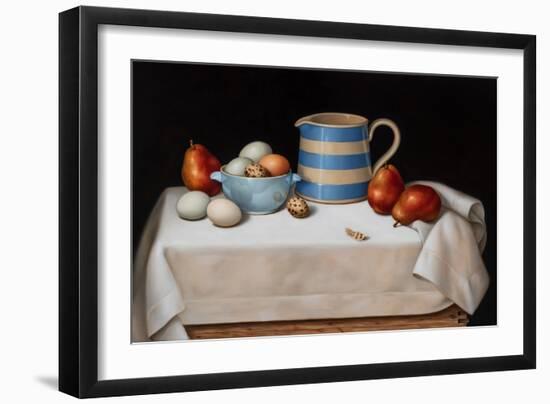 Still Life with Quail Feather, 2019 (Oil on Linen)-Catherine Abel-Framed Giclee Print