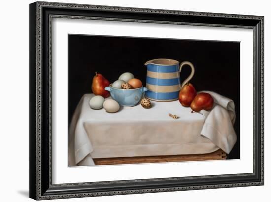 Still Life with Quail Feather, 2019 (Oil on Linen)-Catherine Abel-Framed Giclee Print