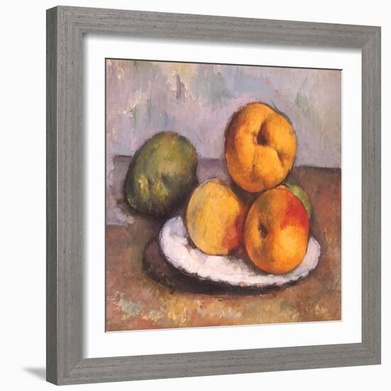 Still Life with Quince, Apples, and Pears, 1886-Paul C?zanne-Framed Giclee Print