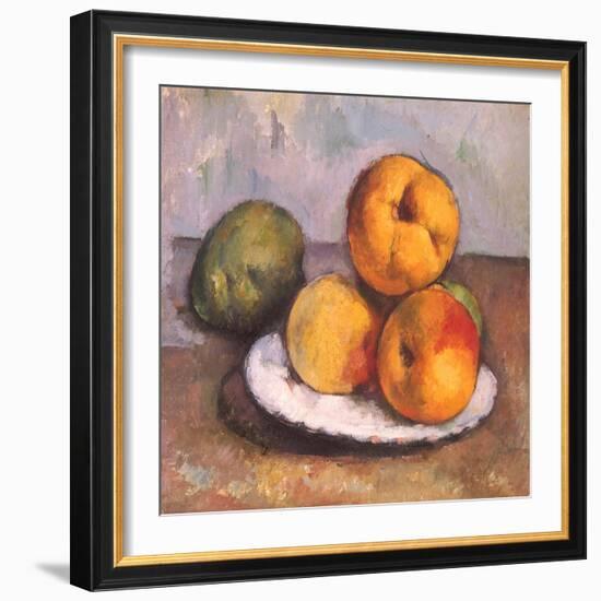 Still Life with Quince, Apples, and Pears, 1886-Paul C?zanne-Framed Giclee Print