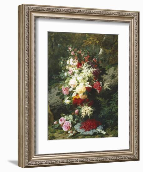 Still Life with Raspberries-Jean Baptiste Claude Robie-Framed Giclee Print