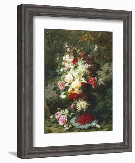 Still Life with Raspberries-Jean Baptiste Claude Robie-Framed Giclee Print