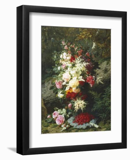 Still Life with Raspberries-Jean Baptiste Claude Robie-Framed Giclee Print