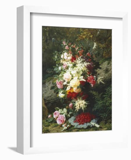 Still Life with Raspberries-Jean Baptiste Claude Robie-Framed Giclee Print