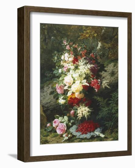 Still Life with Raspberries-Jean Baptiste Claude Robie-Framed Giclee Print