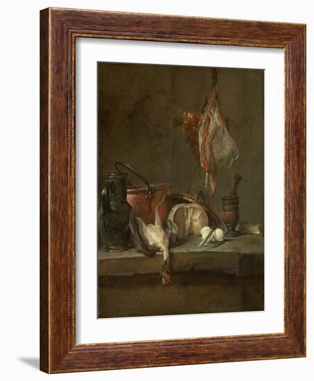 Still Life with Ray and Basket of Onions, 1731-Jean-Baptiste Simeon Chardin-Framed Giclee Print