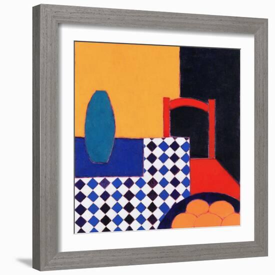 Still Life with Red Chair, 2002-Eithne Donne-Framed Giclee Print