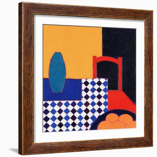 Still Life with Red Chair, 2002-Eithne Donne-Framed Giclee Print