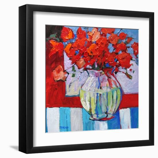 Still Life with Red Flowers-Patty Baker-Framed Art Print