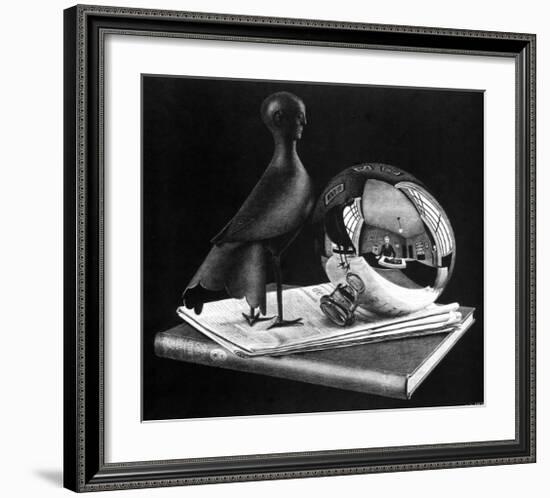 Still Life with Reflecting Sphere-M^ C^ Escher-Framed Art Print