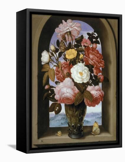 Still Life with Roses in a Berkemeijer Glass-Ambrosius The Elder Bosschaert-Framed Premier Image Canvas
