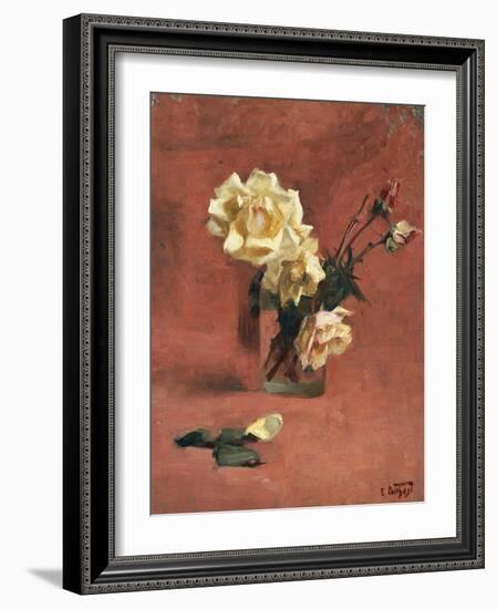 Still Life with Roses in a Glass-Edward Henry Potthast-Framed Giclee Print