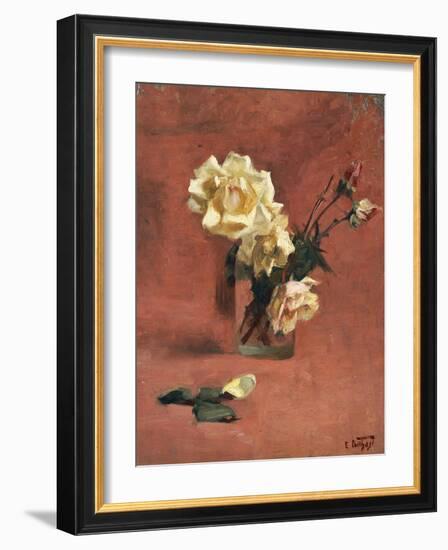 Still Life with Roses in a Glass-Edward Henry Potthast-Framed Giclee Print