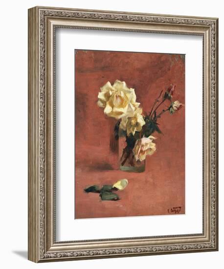 Still Life with Roses in a Glass-Edward Henry Potthast-Framed Giclee Print