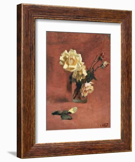 Still Life with Roses in a Glass-Edward Henry Potthast-Framed Giclee Print