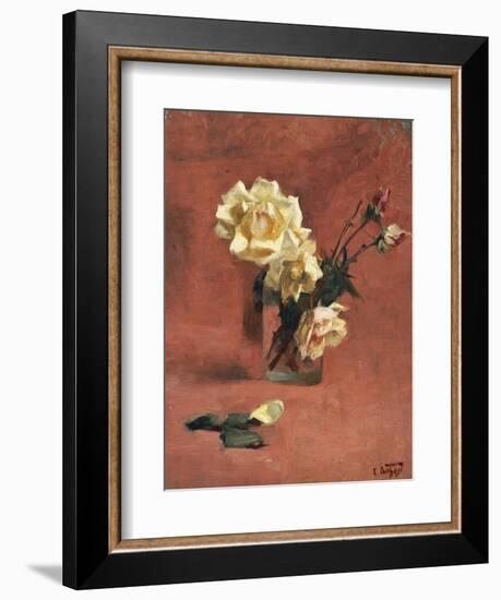 Still Life with Roses in a Glass-Edward Henry Potthast-Framed Giclee Print