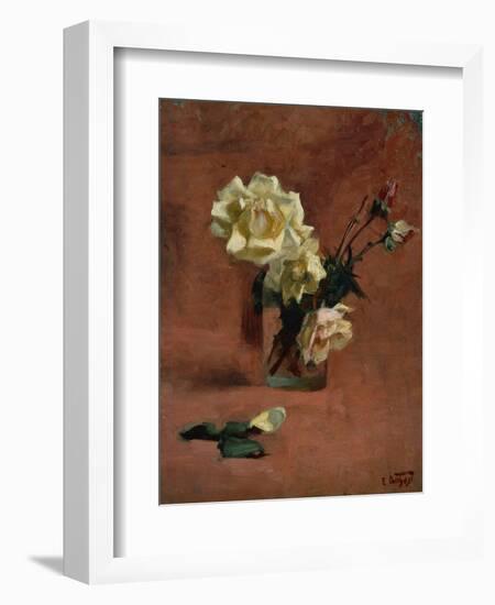 Still Life with Roses in a Glass-Edward Henry Potthast-Framed Giclee Print