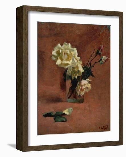 Still Life with Roses in a Glass-Edward Henry Potthast-Framed Giclee Print