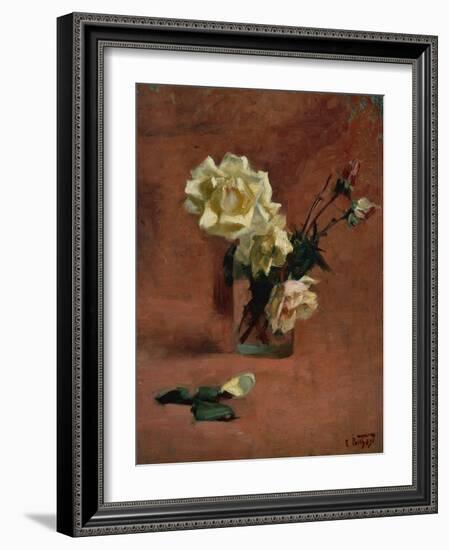 Still Life with Roses in a Glass-Edward Henry Potthast-Framed Giclee Print