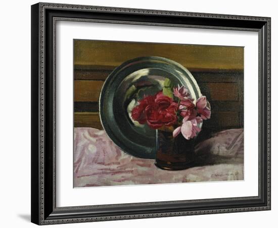 Still Life with Roses; Nature Morte Aux Roses, 1920-Félix Vallotton-Framed Giclee Print