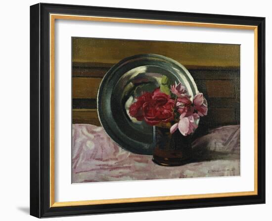 Still Life with Roses; Nature Morte Aux Roses, 1920-Félix Vallotton-Framed Giclee Print