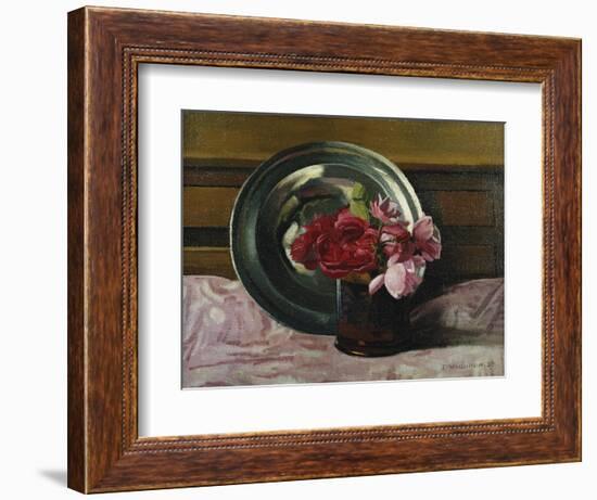 Still Life with Roses; Nature Morte Aux Roses, 1920-Félix Vallotton-Framed Giclee Print