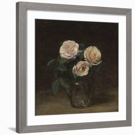 Still Life With Roses-Henri Fantin-Latour-Framed Premium Giclee Print