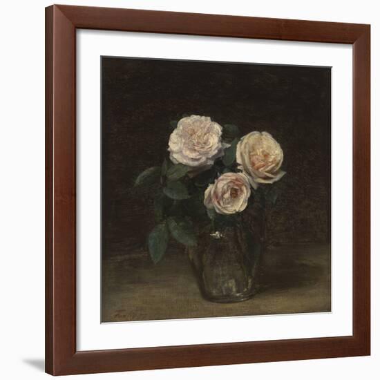 Still Life With Roses-Henri Fantin-Latour-Framed Premium Giclee Print