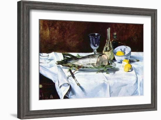 Still Life with Salmon-Edouard Manet-Framed Art Print