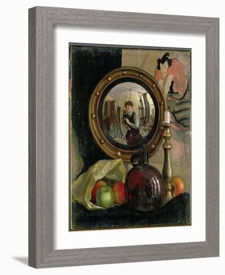 Still Life with Self Portrait-Mark Gertler-Framed Giclee Print