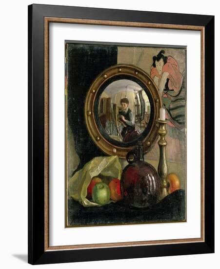 Still Life with Self Portrait-Mark Gertler-Framed Giclee Print