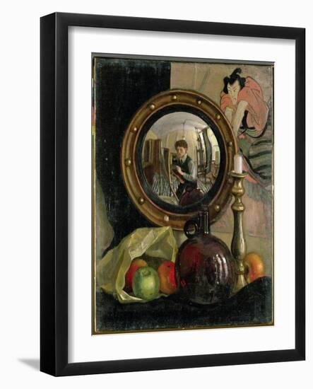 Still Life with Self Portrait-Mark Gertler-Framed Giclee Print