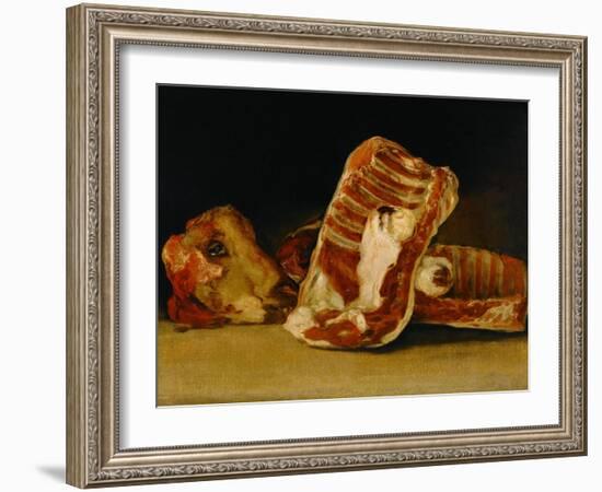 Still Life with Sheep's Head-Francisco de Goya-Framed Giclee Print