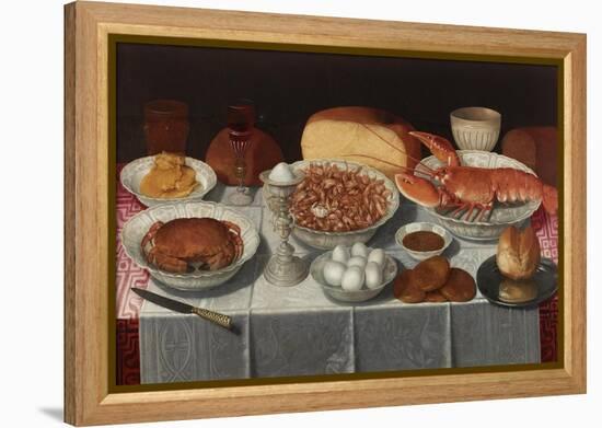 Still Life with Shellfish and Eggs-Georg Flegel-Framed Premier Image Canvas