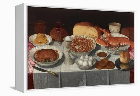 Still Life with Shellfish and Eggs-Georg Flegel-Framed Premier Image Canvas